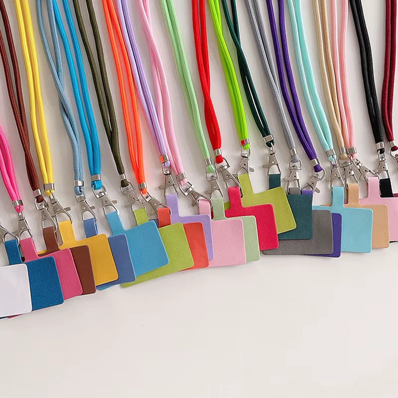 Universal Adjustable Phone Lanyard Anti-Lost Lanyard Strap Detachable Colorful Neck Cord Phone Safety Tether Keychain Chain Rope