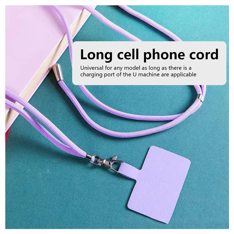 Universal Adjustable Phone Lanyard Anti-Lost Lanyard Strap Detachable Colorful Neck Cord Phone Safety Tether Keychain Chain Rope