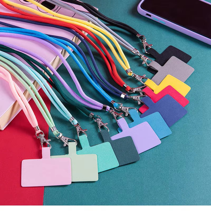 Universal Adjustable Phone Lanyard Anti-Lost Lanyard Strap Detachable Colorful Neck Cord Phone Safety Tether Keychain Chain Rope