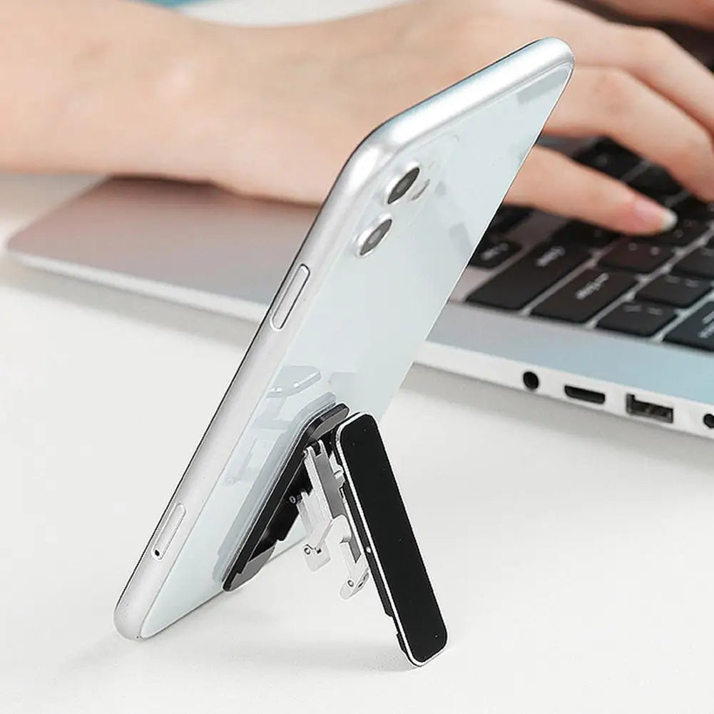 Support téléphone pliable invisible – Mini kickstand adhésif ultra léger