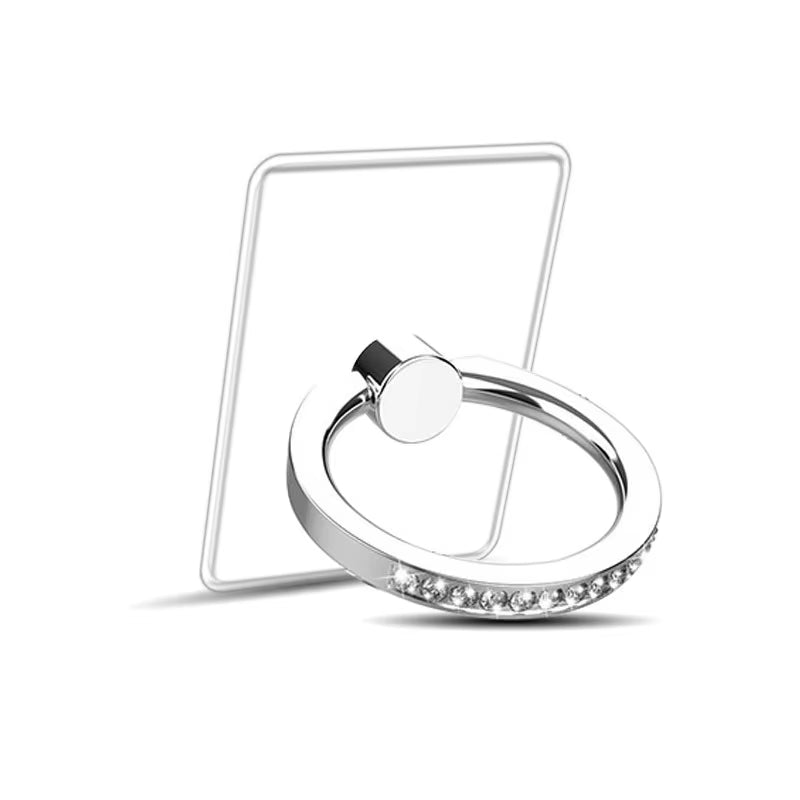 Anneau téléphone transparent effet diamant – Support rotatif 360° compatible iPhone
