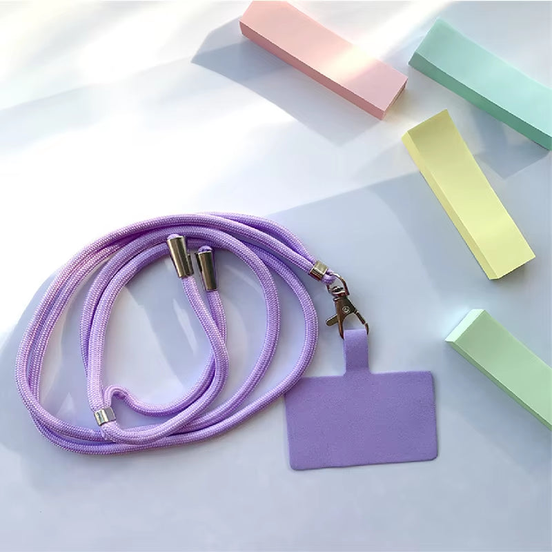 Lanière téléphone universelle colorée – Sangle tour de cou anti-perte détachable