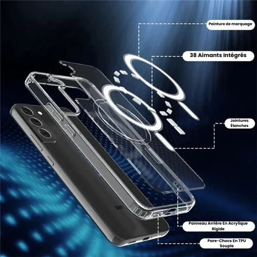 Coque Samsung Galaxy S24/S23/S22/S21 Ultra-Fine Transparente Anti-Choc Magsafe